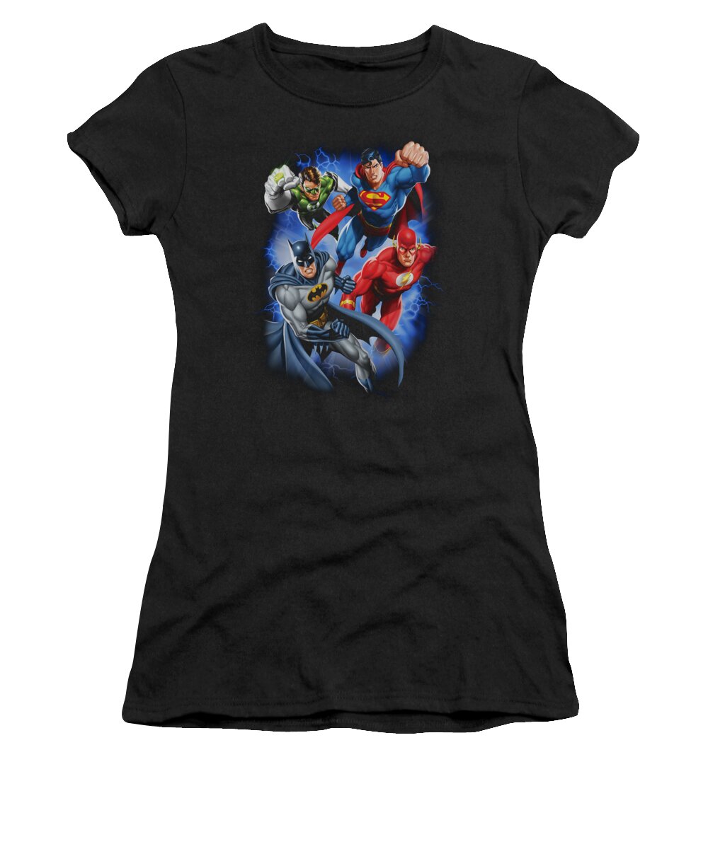  Women's T-Shirt featuring the digital art Jla - Storm Makers by Brand A