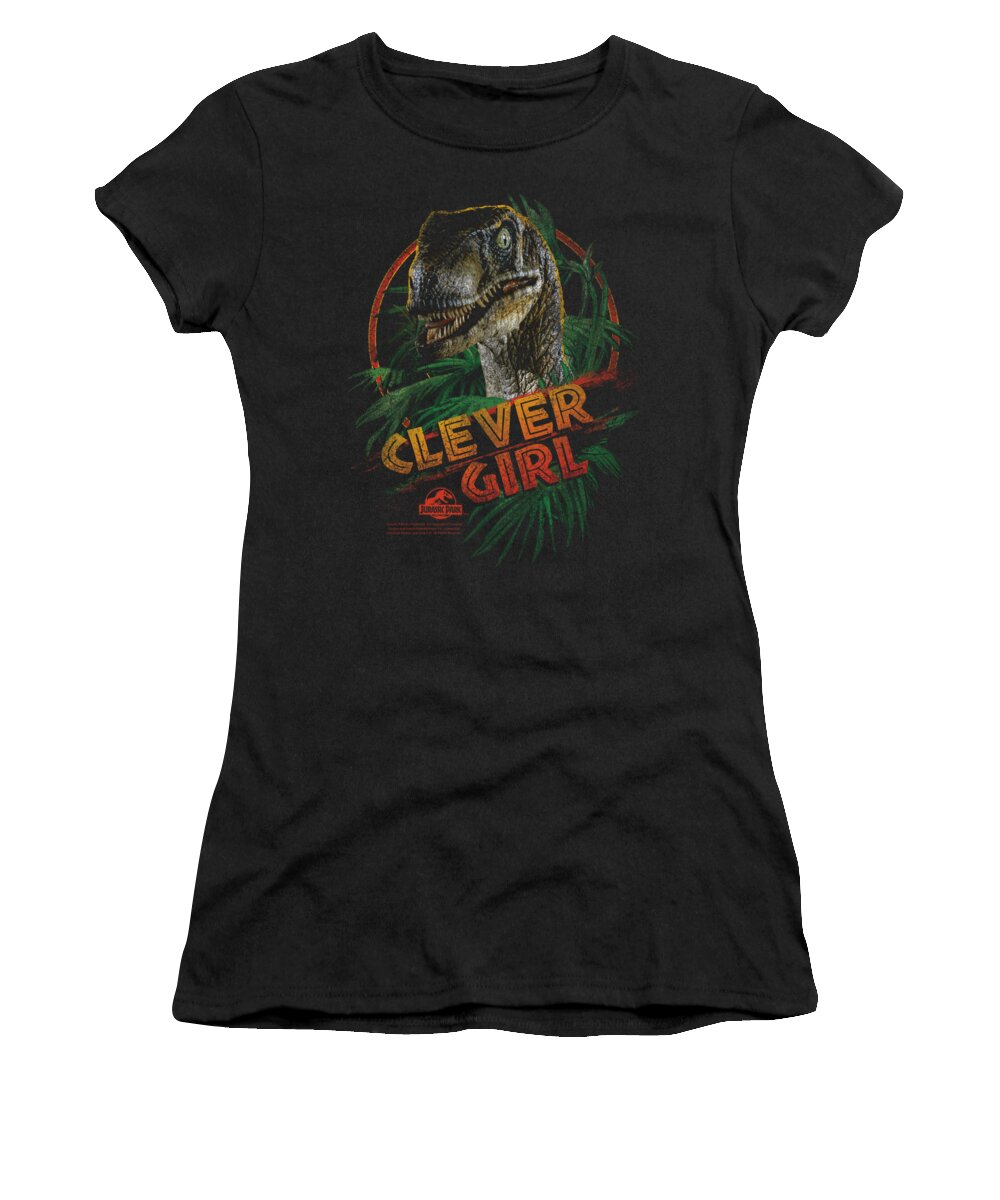 Jurassic Park Women's T-Shirt featuring the digital art Jurassic Park - Clever Girl by Brand A