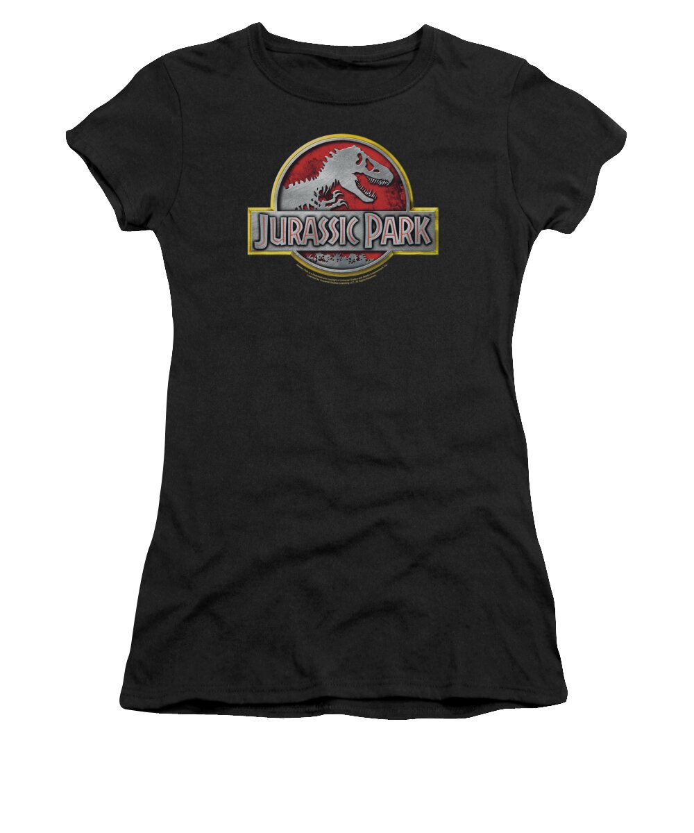 Jurassic Park Women's T-Shirt featuring the digital art Jurassic Park - Logo by Brand A