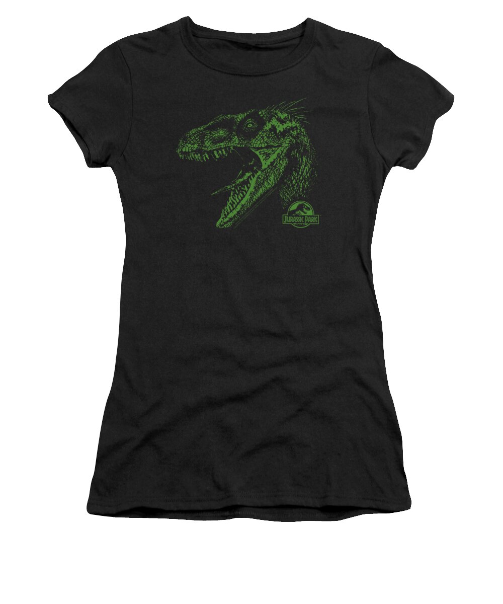 Jurassic Park Women's T-Shirt featuring the digital art Jurassic Park - Raptor Mount by Brand A