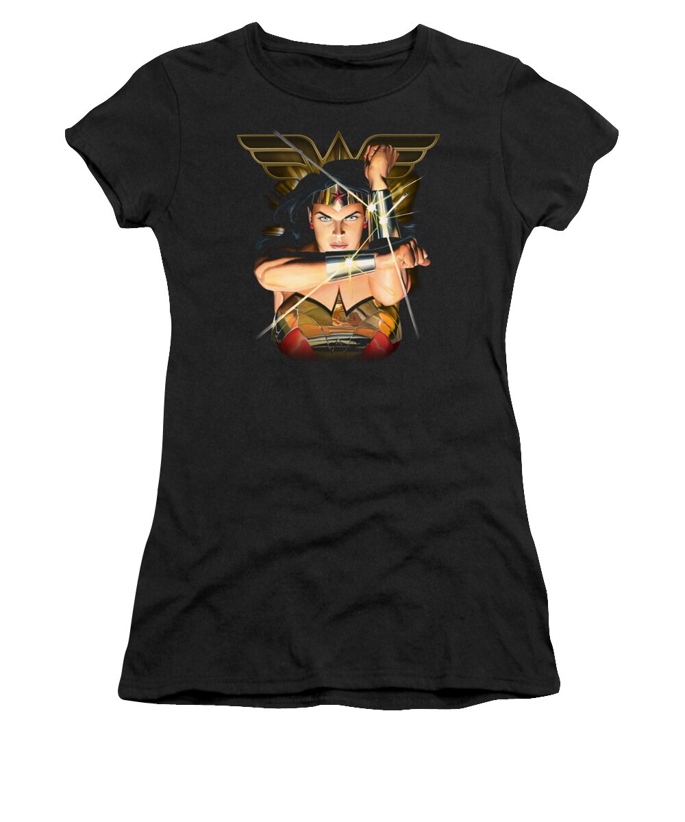 Women's T-Shirt featuring the digital art Justice League - Deflection by Brand A