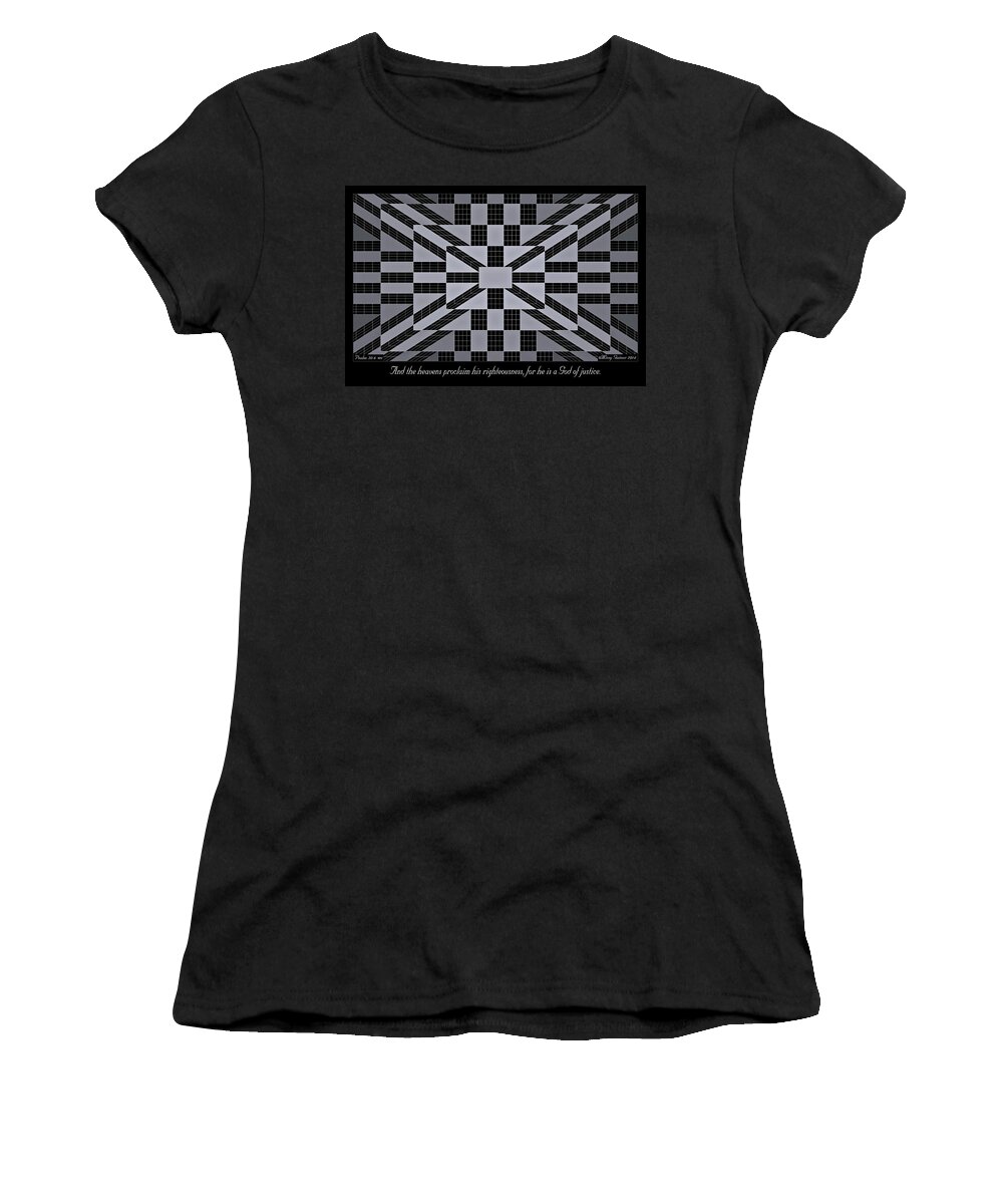 Fractal Women's T-Shirt featuring the digital art Justice by Missy Gainer