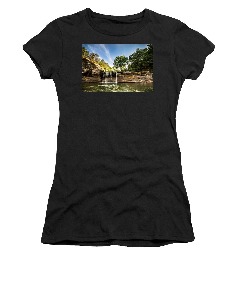 76 Falls Women's T-Shirt featuring the photograph Kentucky - 76 Falls by Ron Pate