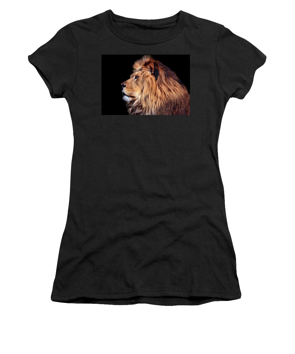 Wildlife Women's T-Shirt featuring the photograph King of Beast by Marcia Colelli