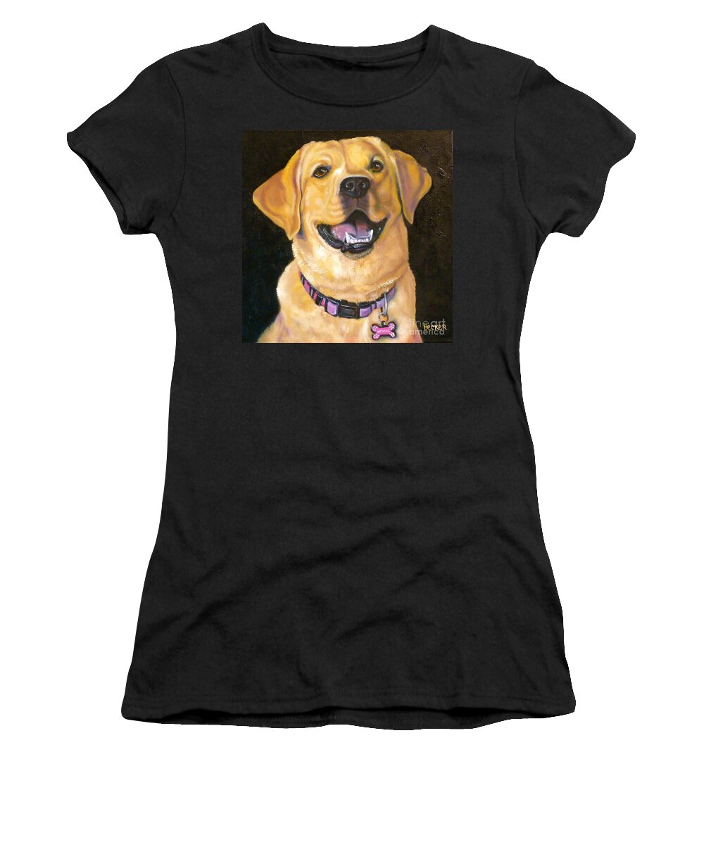 Labrador Women's T-Shirt featuring the painting Lab Adorable by Susan A Becker