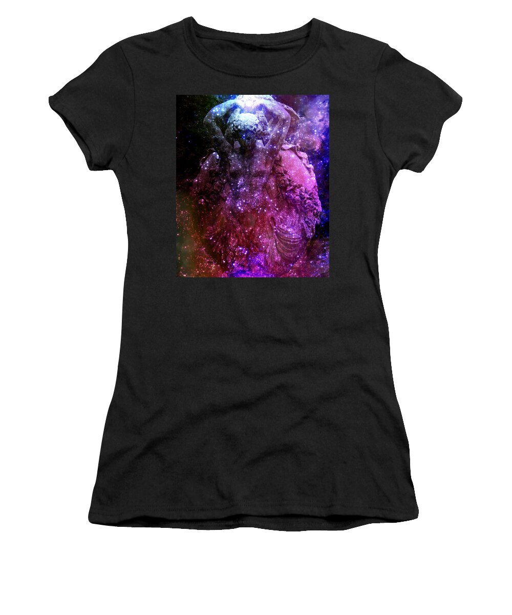 Star Women's T-Shirt featuring the digital art Lady Universe 2 by Lilia S