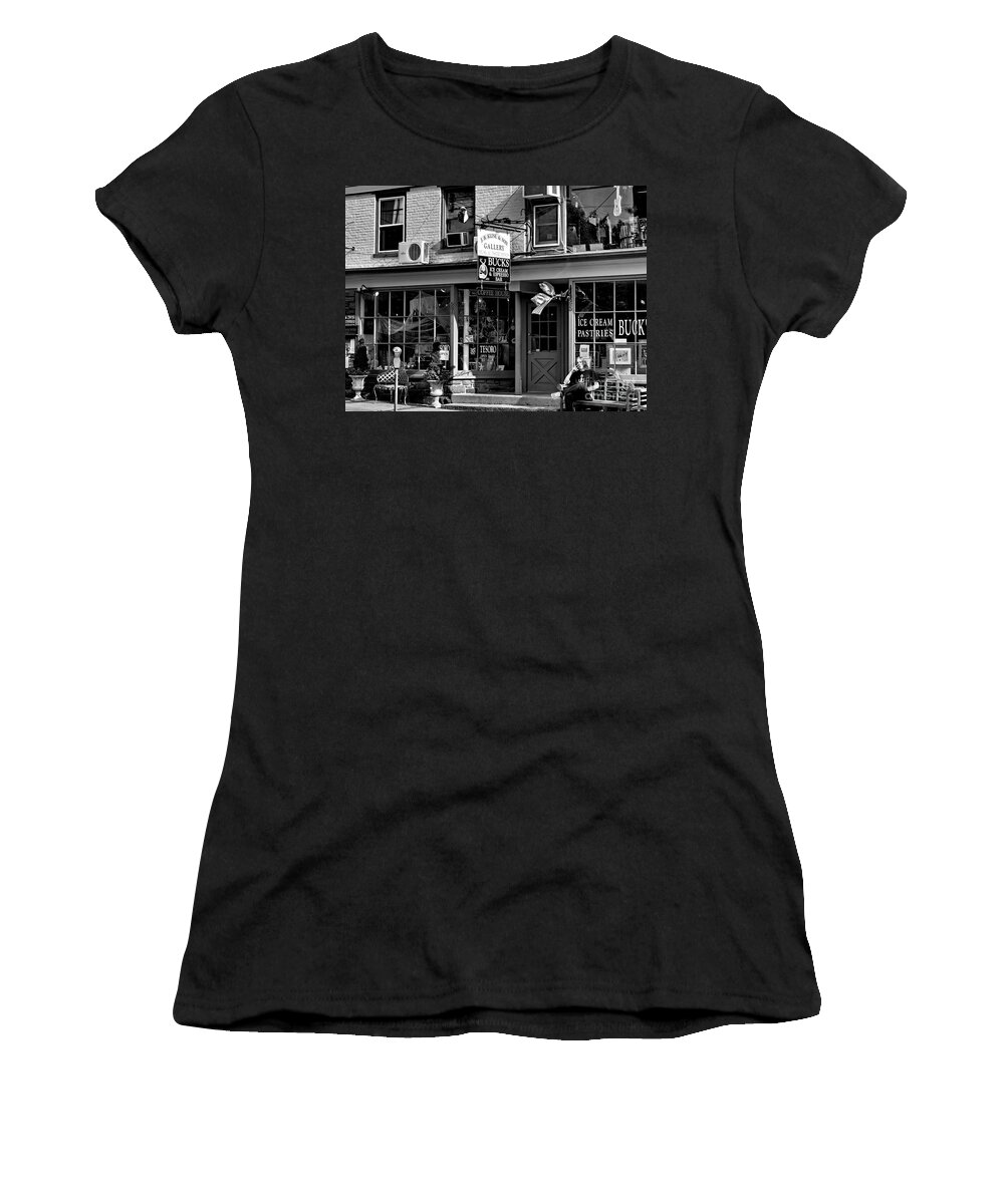 Lambertville Nj Women's T-Shirt featuring the photograph Lambertville Retro by Jacqueline M Lewis