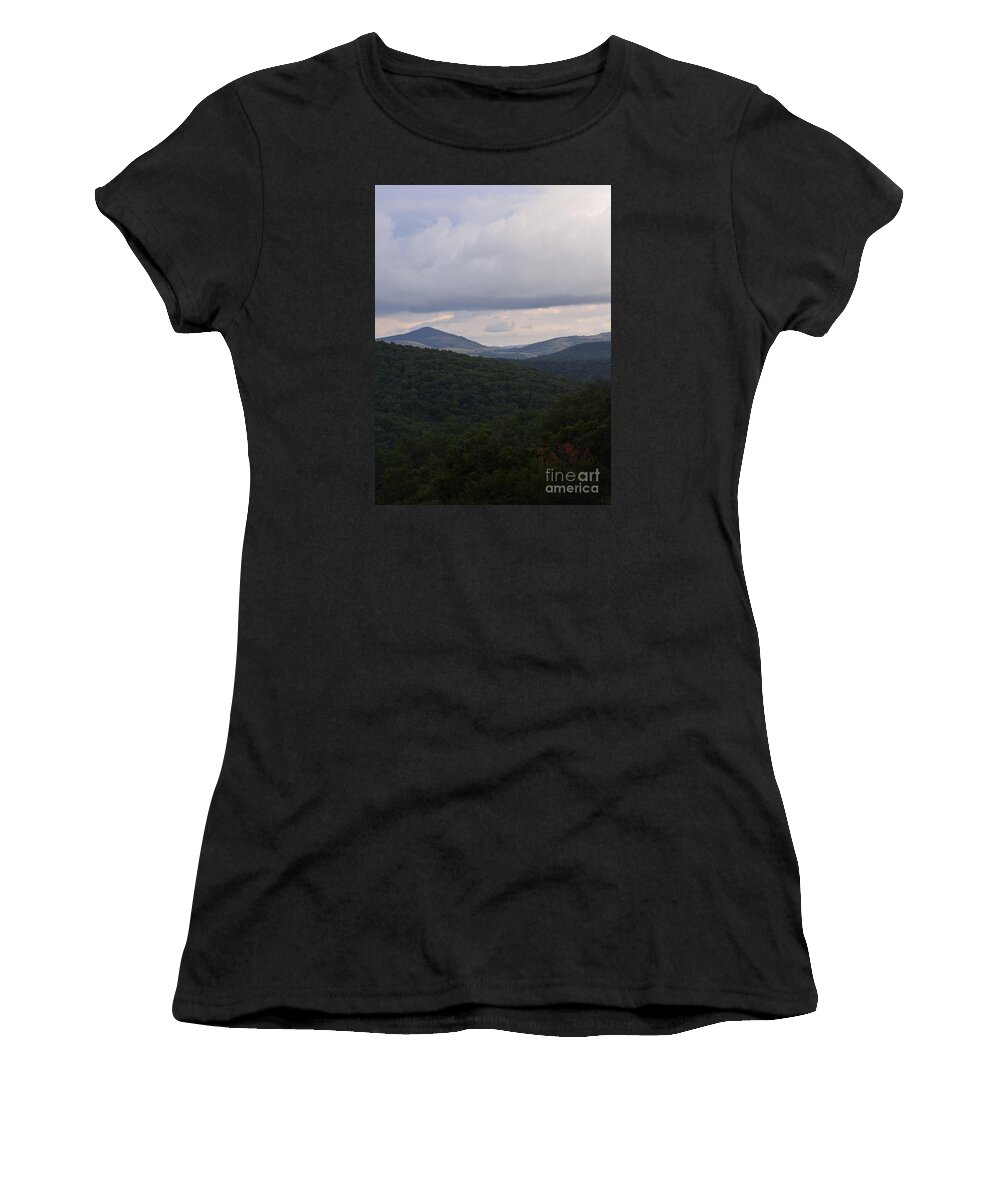 Mountain Scenes Women's T-Shirt featuring the photograph Laurel Fork Overlook 1 by Randy Bodkins