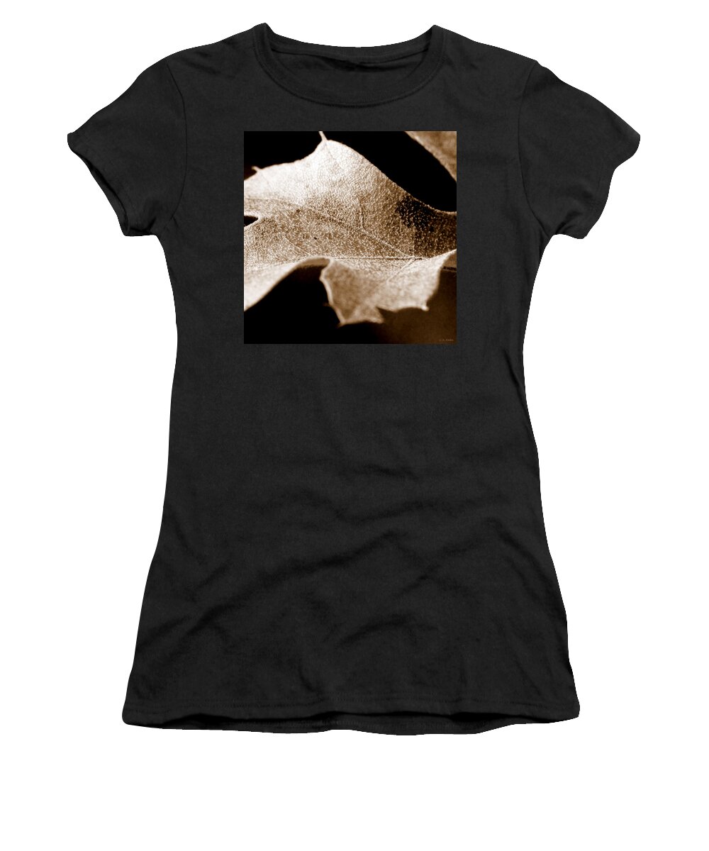 Lauren Radke Women's T-Shirt featuring the photograph Leaf Collage 1 by Lauren Radke