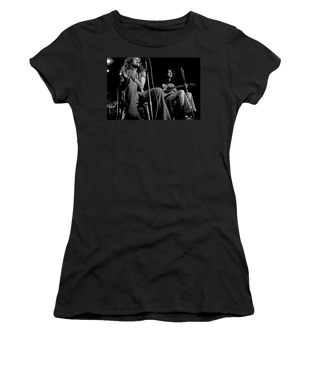 Led Zeppelin Women's T-Shirt featuring the photograph Led Zeppelin by Georgia Fowler