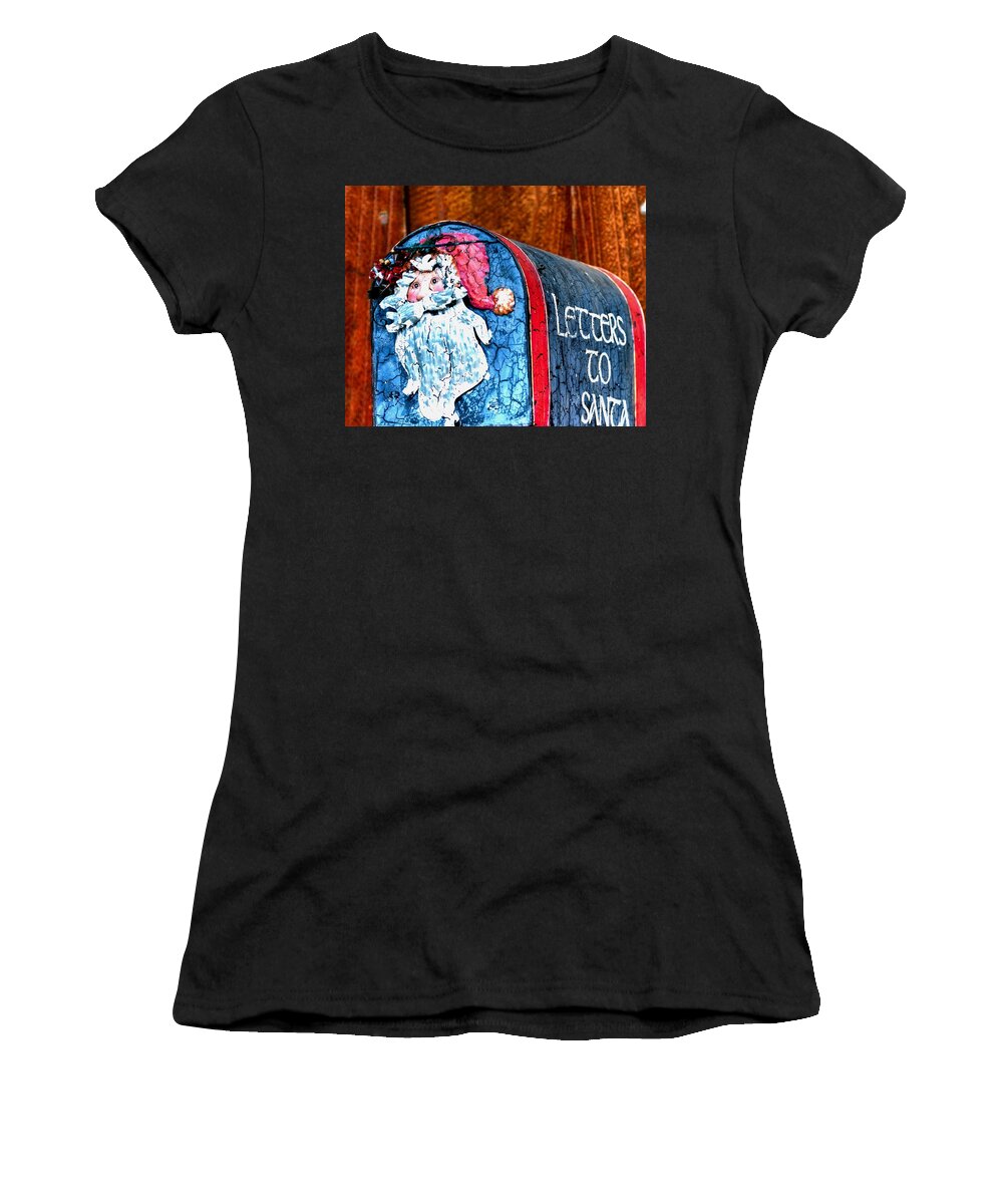 Christmas Women's T-Shirt featuring the photograph Letters To Santa 20537 by Jerry Sodorff