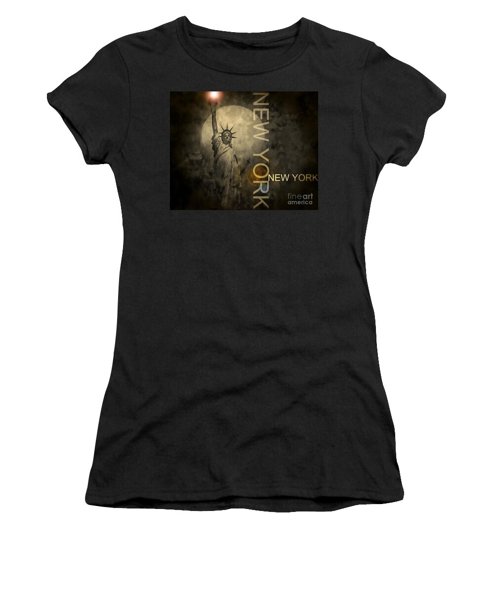 Statue Of Liberty Women's T-Shirt featuring the photograph Liberty by Edmund Nagele FRPS