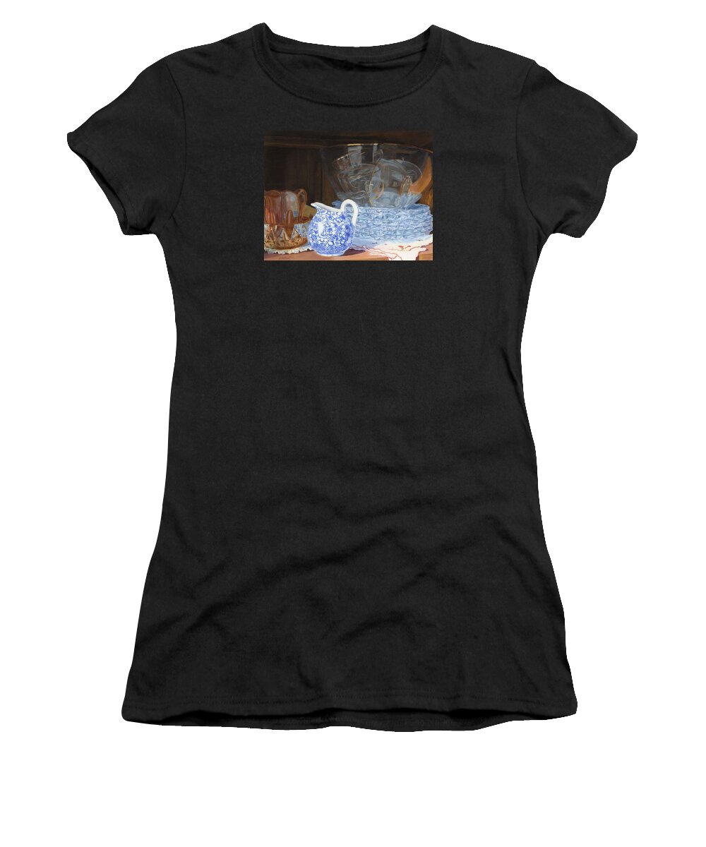 Glass Women's T-Shirt featuring the painting Life is a Carnival Glass by Lynne Reichhart