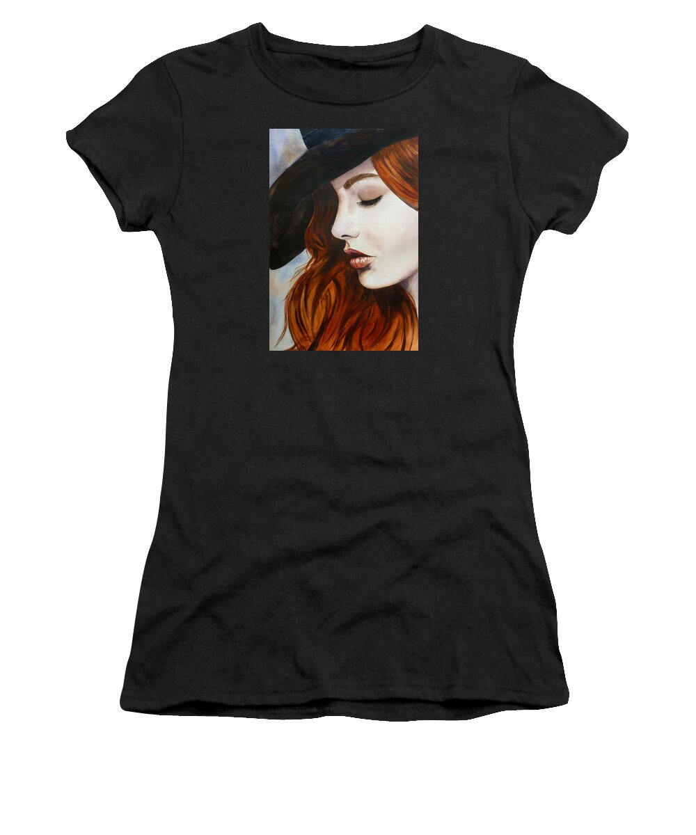 Woman Women's T-Shirt featuring the painting Inner Wisdom by Michal Madison