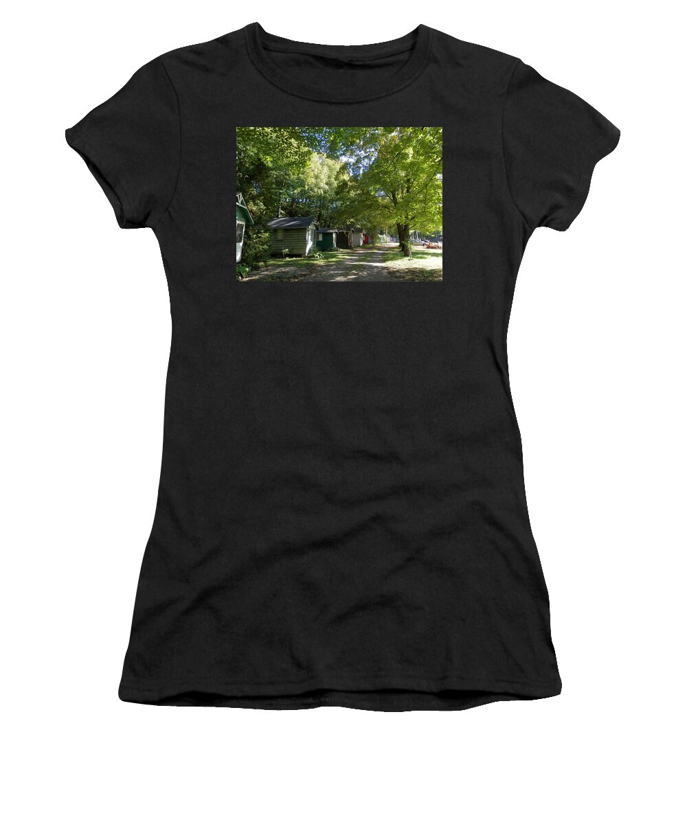 Cabins Women's T-Shirt featuring the photograph Little Cabins 1 by Pema Hou