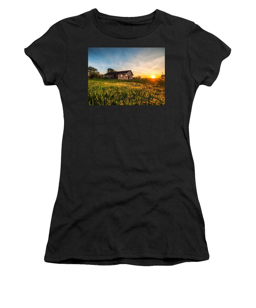 Landscapes Women's T-Shirt featuring the photograph Little House on the Prairie by Davorin Mance