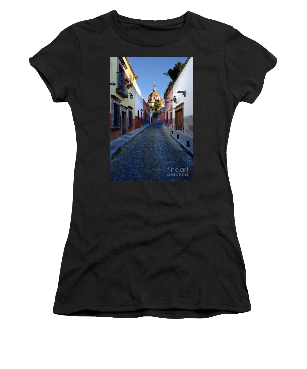 Travel Women's T-Shirt featuring the photograph Looking Down Aldama Street, Mexico by John Shaw