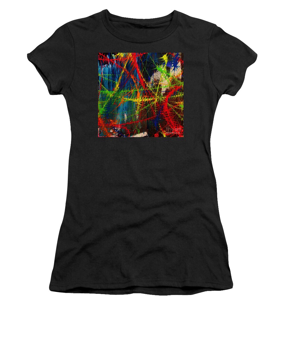 Abstract Women's T-Shirt featuring the painting Love Of Life #10 by Wayne Cantrell