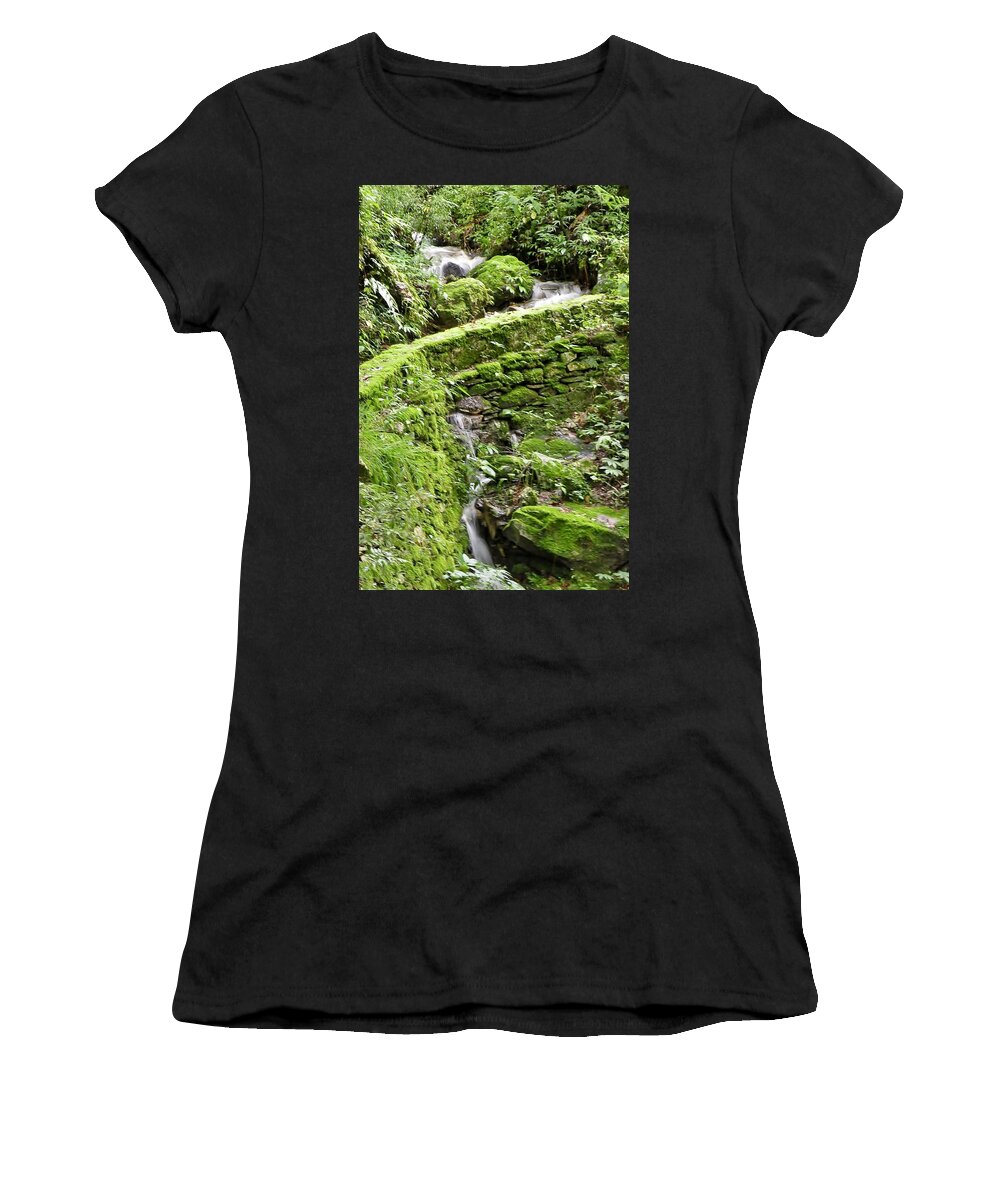 Waterfall Women's T-Shirt featuring the photograph Lovely Waterfall by Kim Bemis
