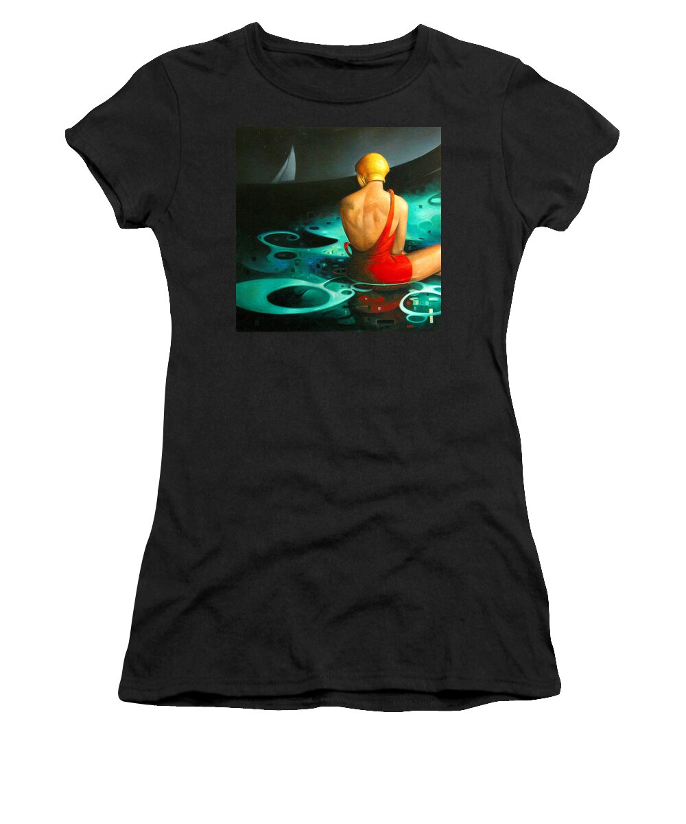 Lovers Women's T-Shirt featuring the painting Lover's Lament by T S Carson