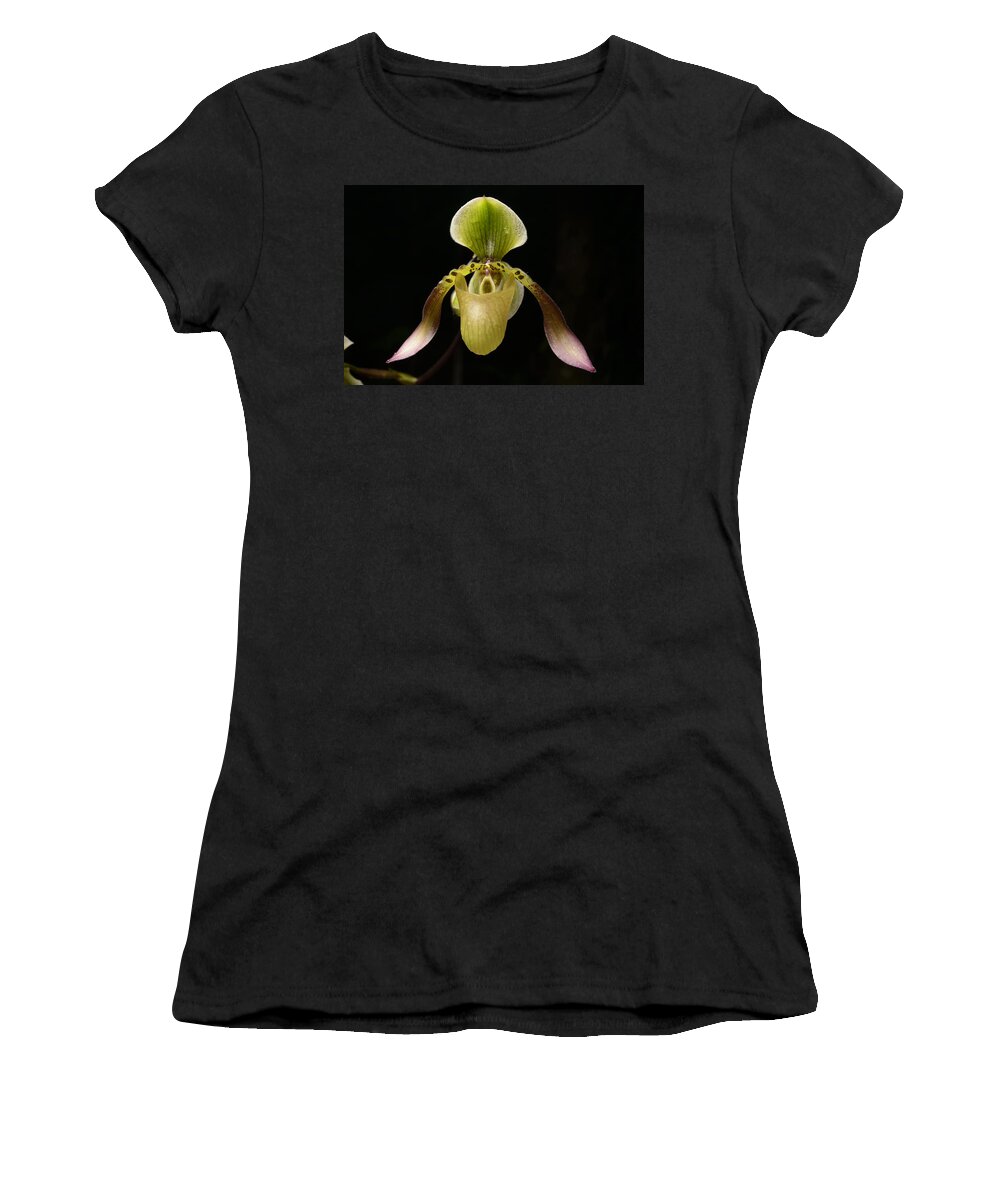 Feb0514 Women's T-Shirt featuring the photograph Lows Slipper Orchid Flower Borneo by Ch'ien Lee