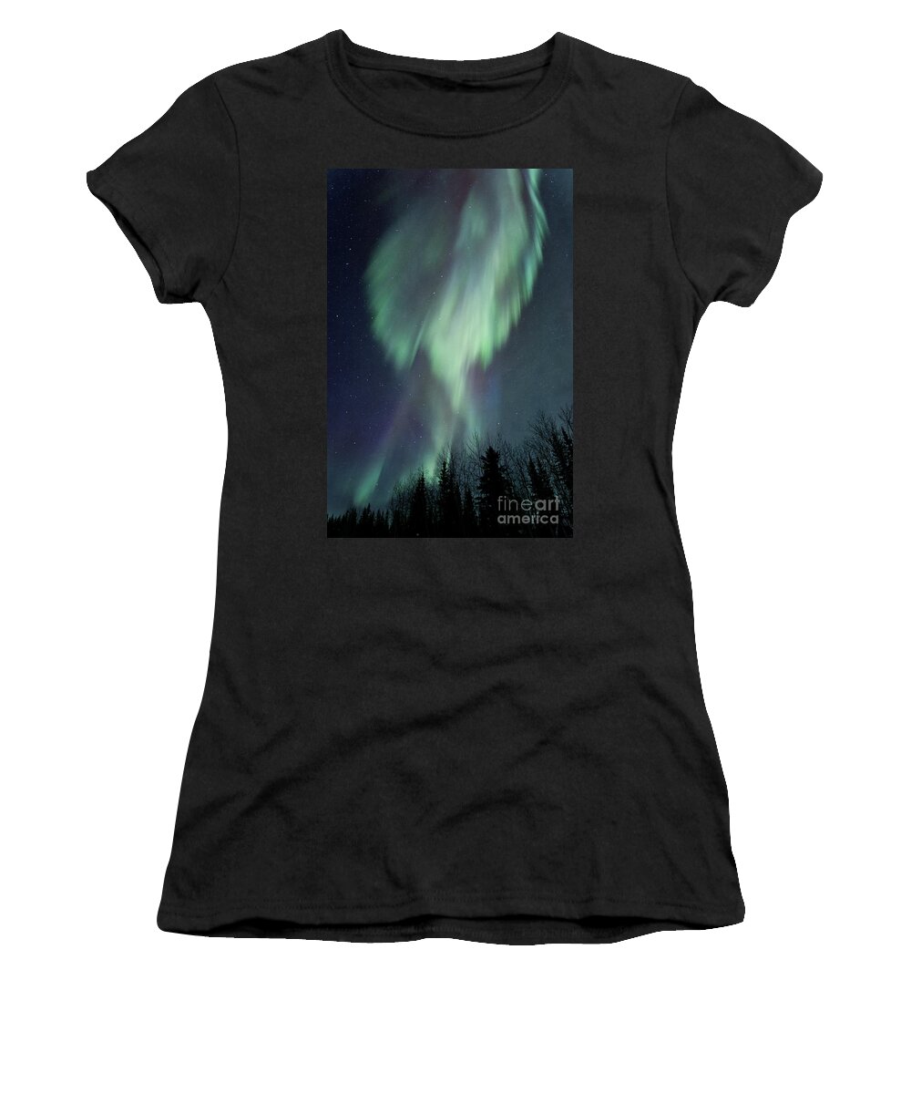 Aurora Borealis Women's T-Shirt featuring the photograph Lucid Dream by Priska Wettstein
