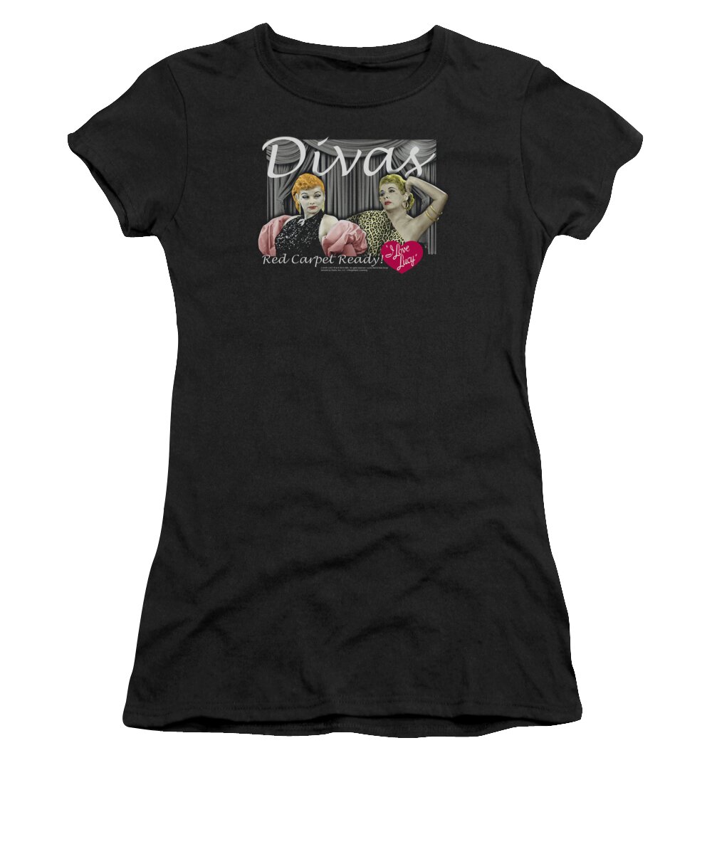 I Love Lucy Women's T-Shirt featuring the digital art Lucy - Divas by Brand A