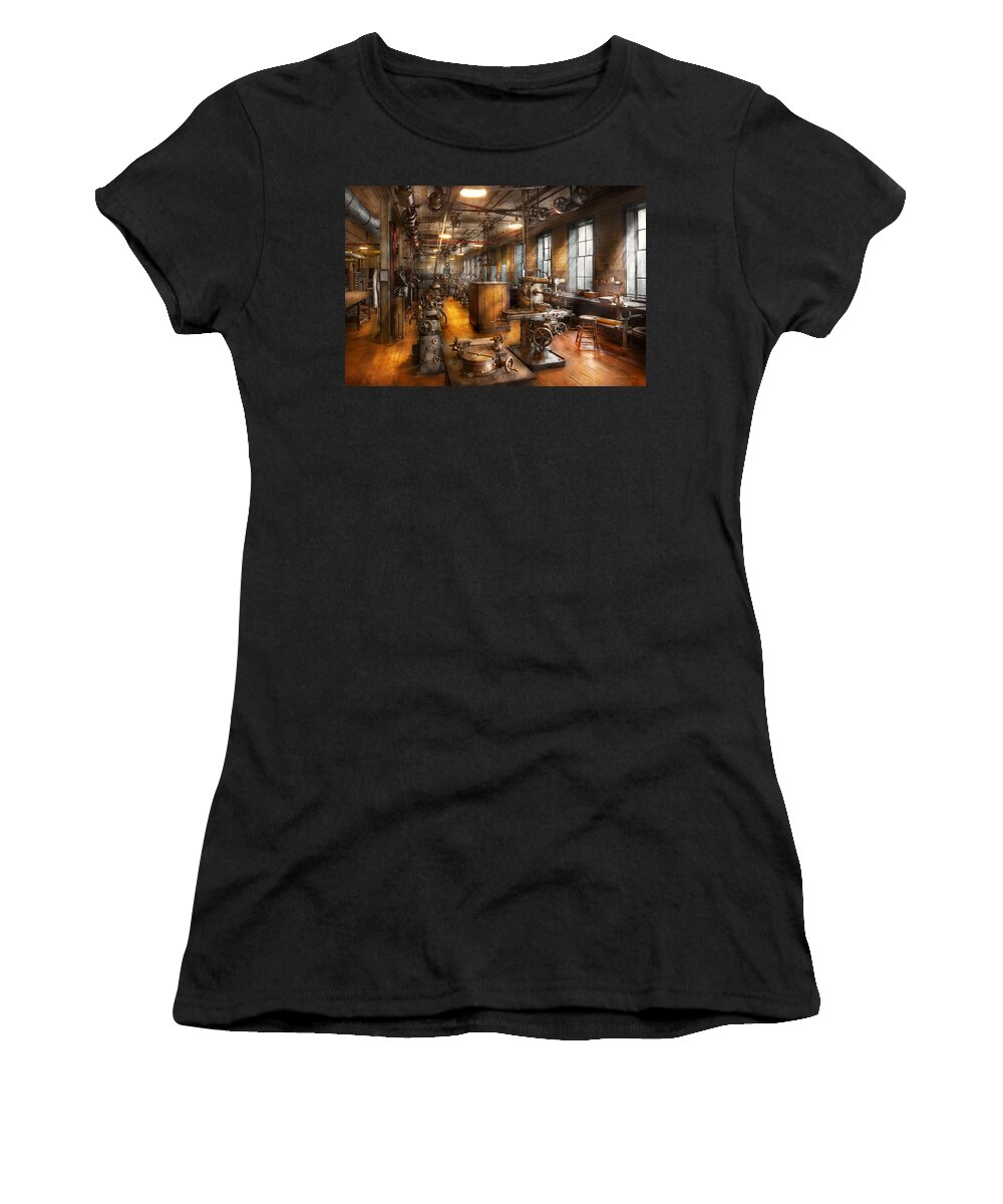 Self Women's T-Shirt featuring the photograph Machinist - Industrious Society by Mike Savad