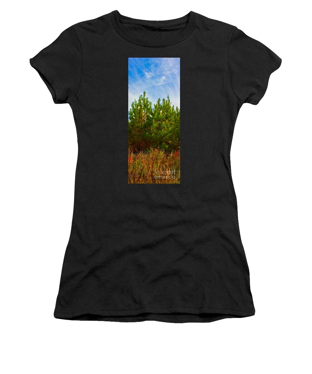 Michael Tidwell Photography Women's T-Shirt featuring the photograph Magical Pines by Michael Tidwell
