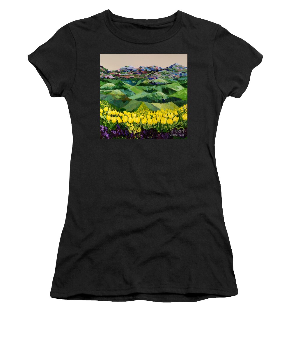 Landscape Women's T-Shirt featuring the painting Majestic Parade by Allan P Friedlander