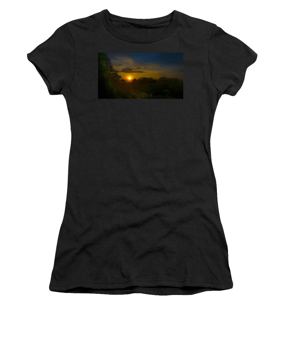 Sun Women's T-Shirt featuring the photograph Malaysia Sunrise by Bill Cubitt