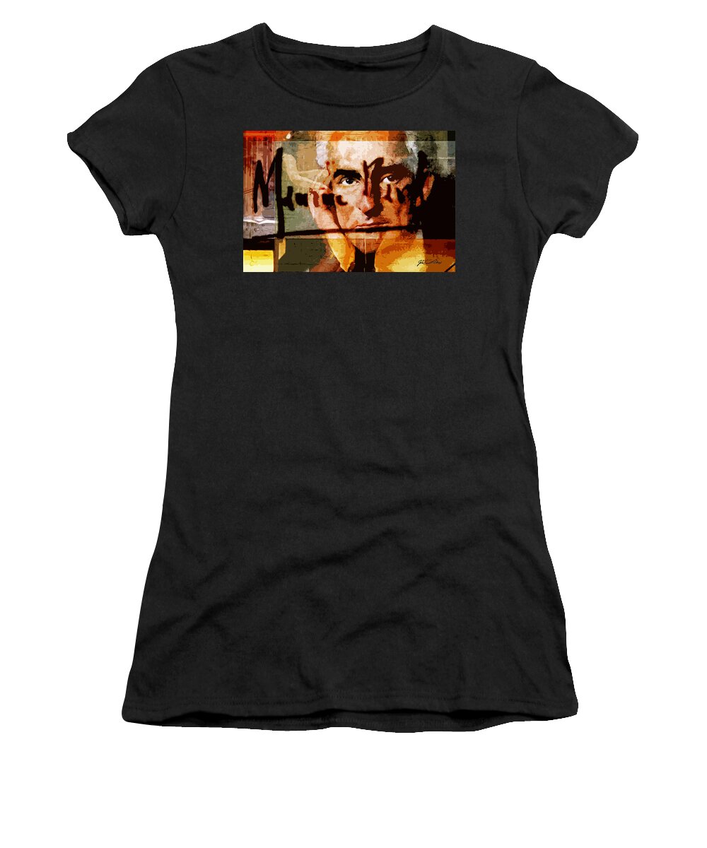 Maurice Ravel Women's T-Shirt featuring the digital art Maurice Ravel by John Vincent Palozzi