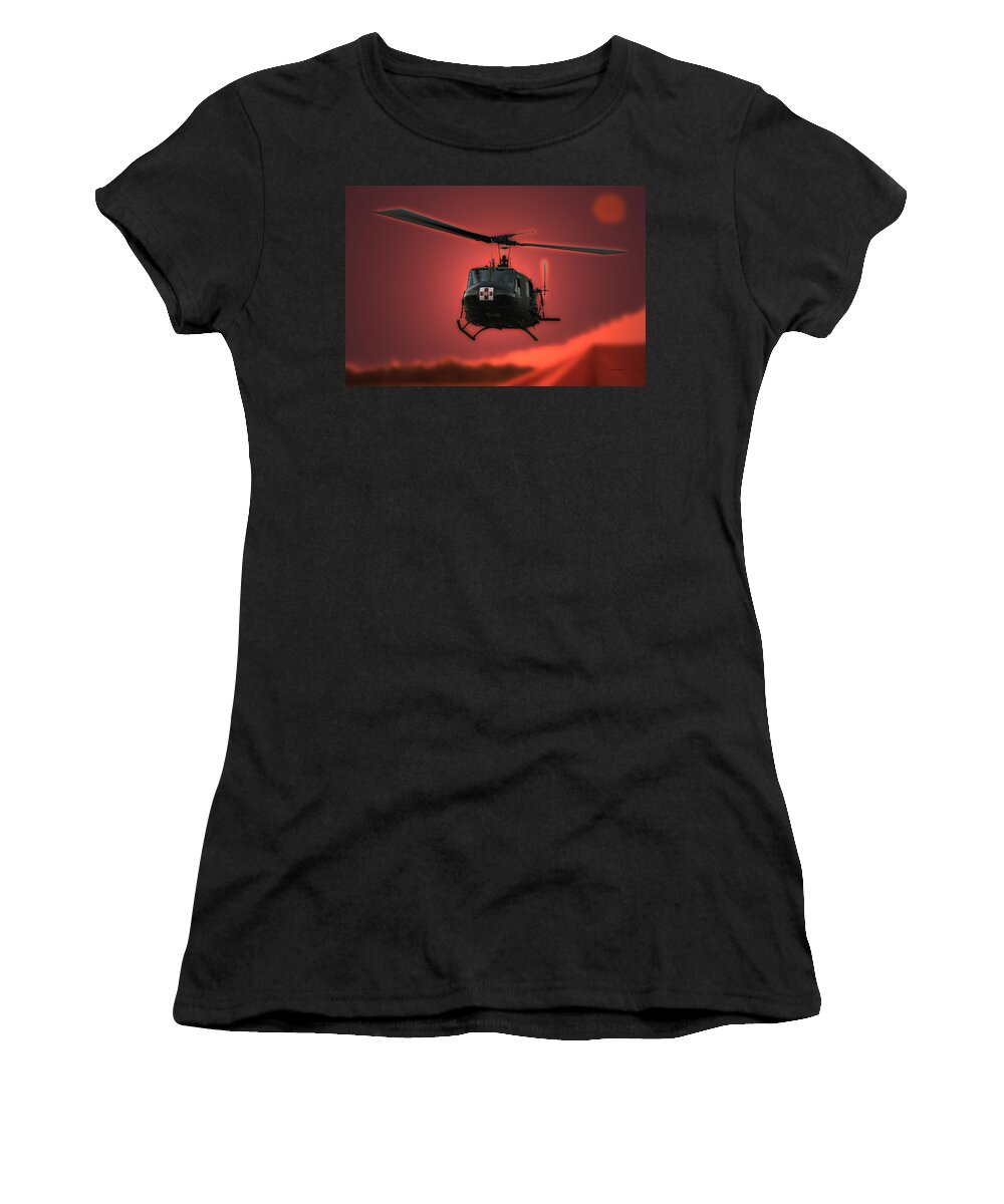 Dust Off Women's T-Shirt featuring the photograph Medevac the Sound of Hope by Thomas Woolworth