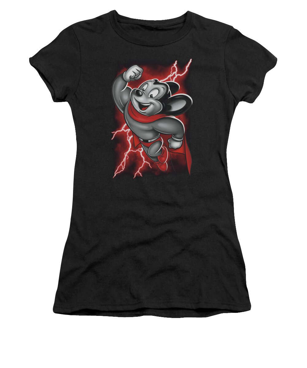 Mighty Mouse Women's T-Shirt featuring the digital art Mighty Mouse - Mighty Storm by Brand A