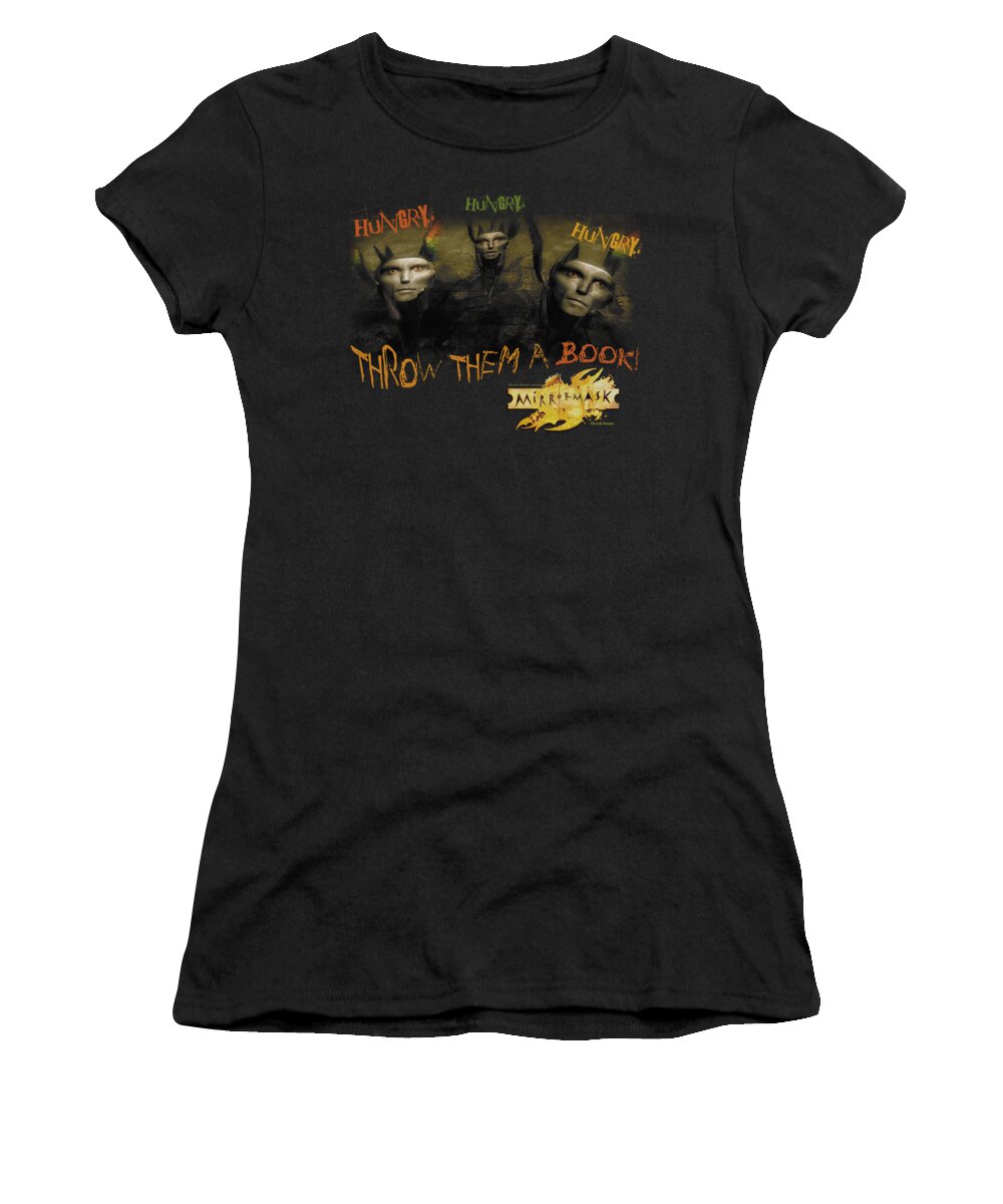 Mirrormask Women's T-Shirt featuring the digital art Mirrormask - Hungry by Brand A