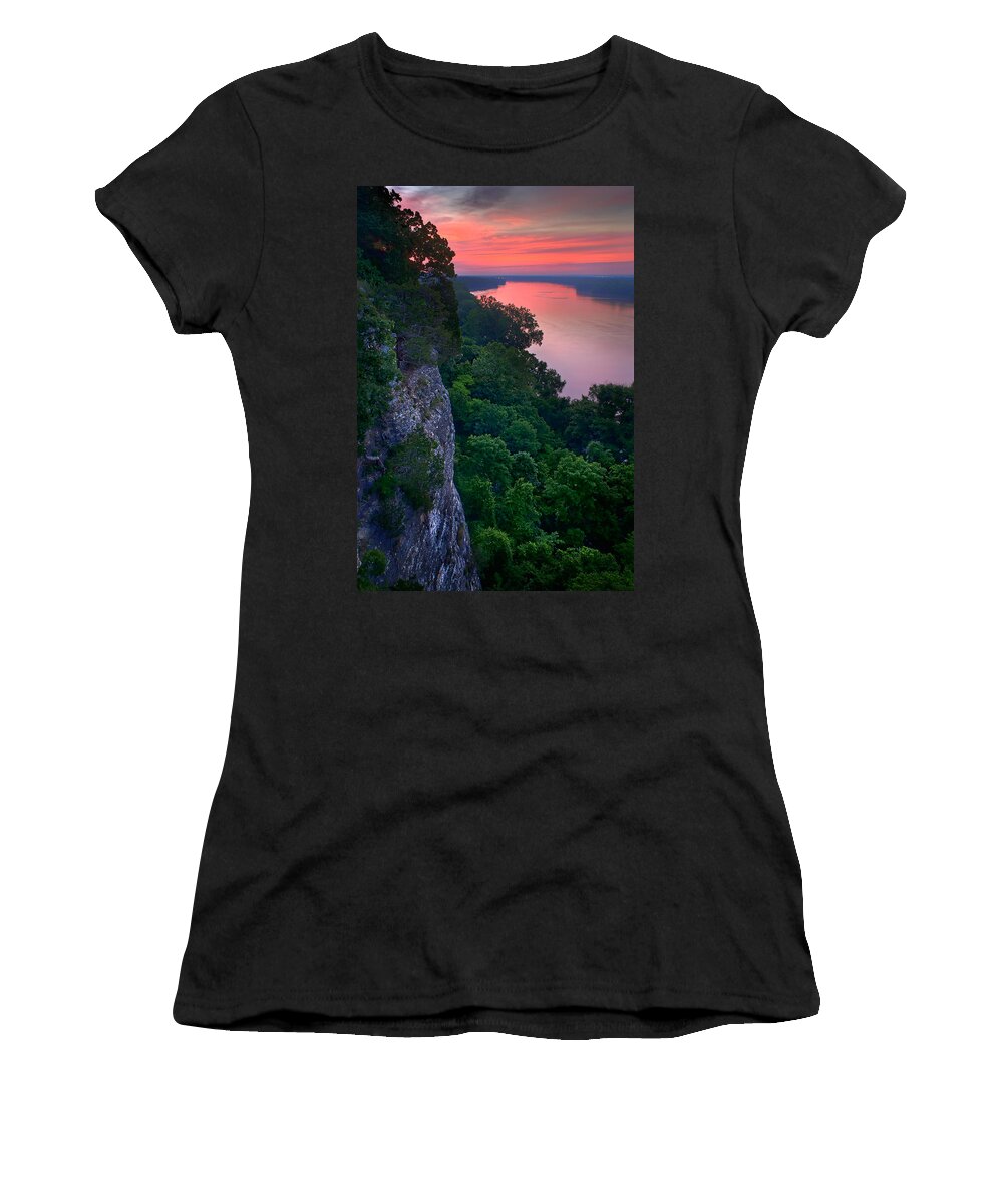 2009 Women's T-Shirt featuring the photograph Missouri River Bluffs by Robert Charity