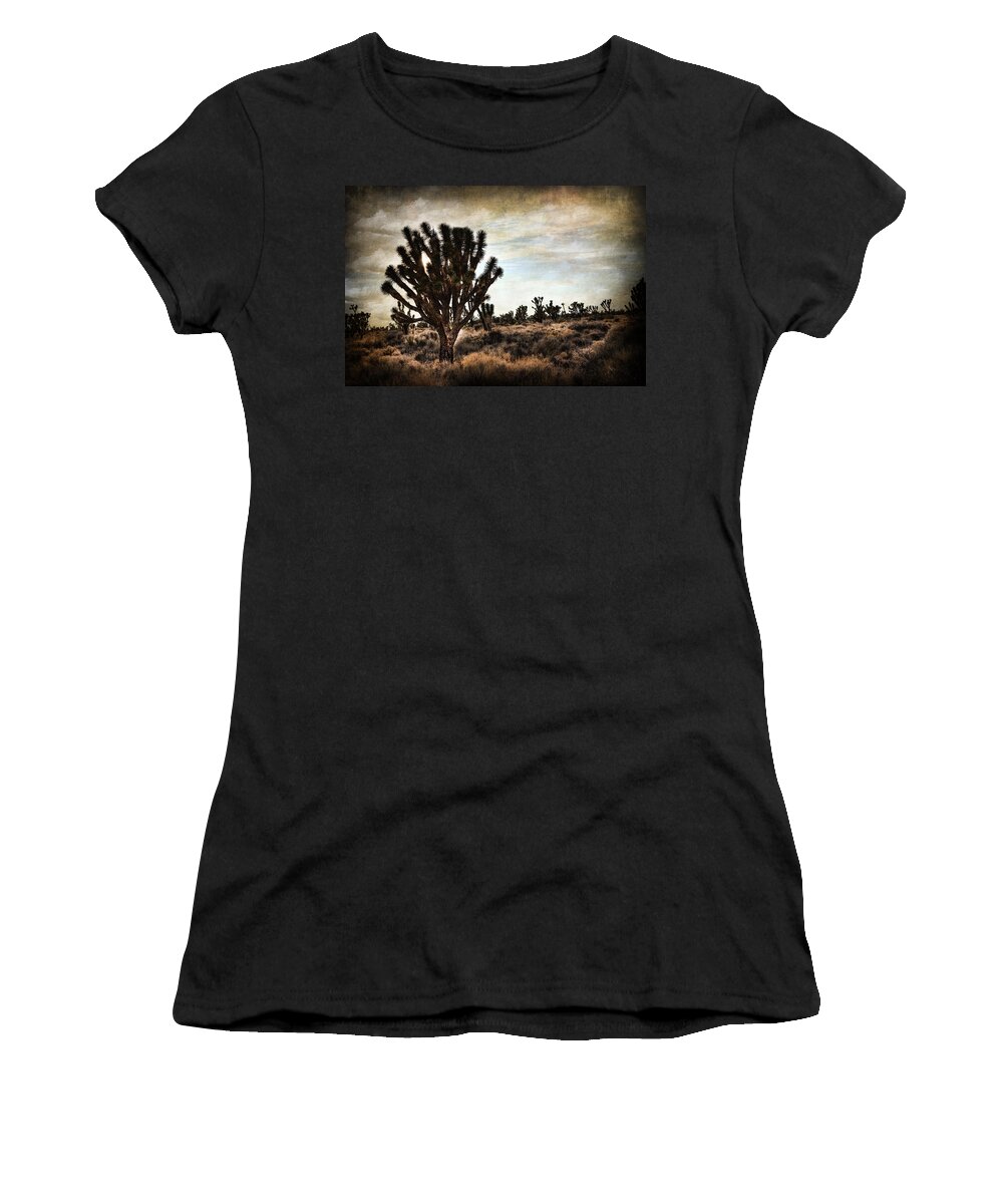 Evie Women's T-Shirt featuring the photograph Mojave Desert Joshua Tree by Evie Carrier