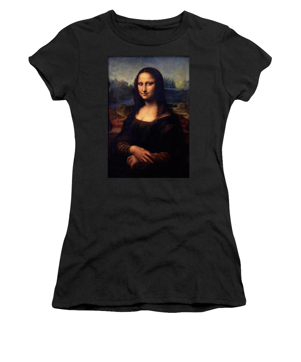 Mona Lisa Women's T-Shirt featuring the painting Mona Lisa II by Karon Melillo DeVega