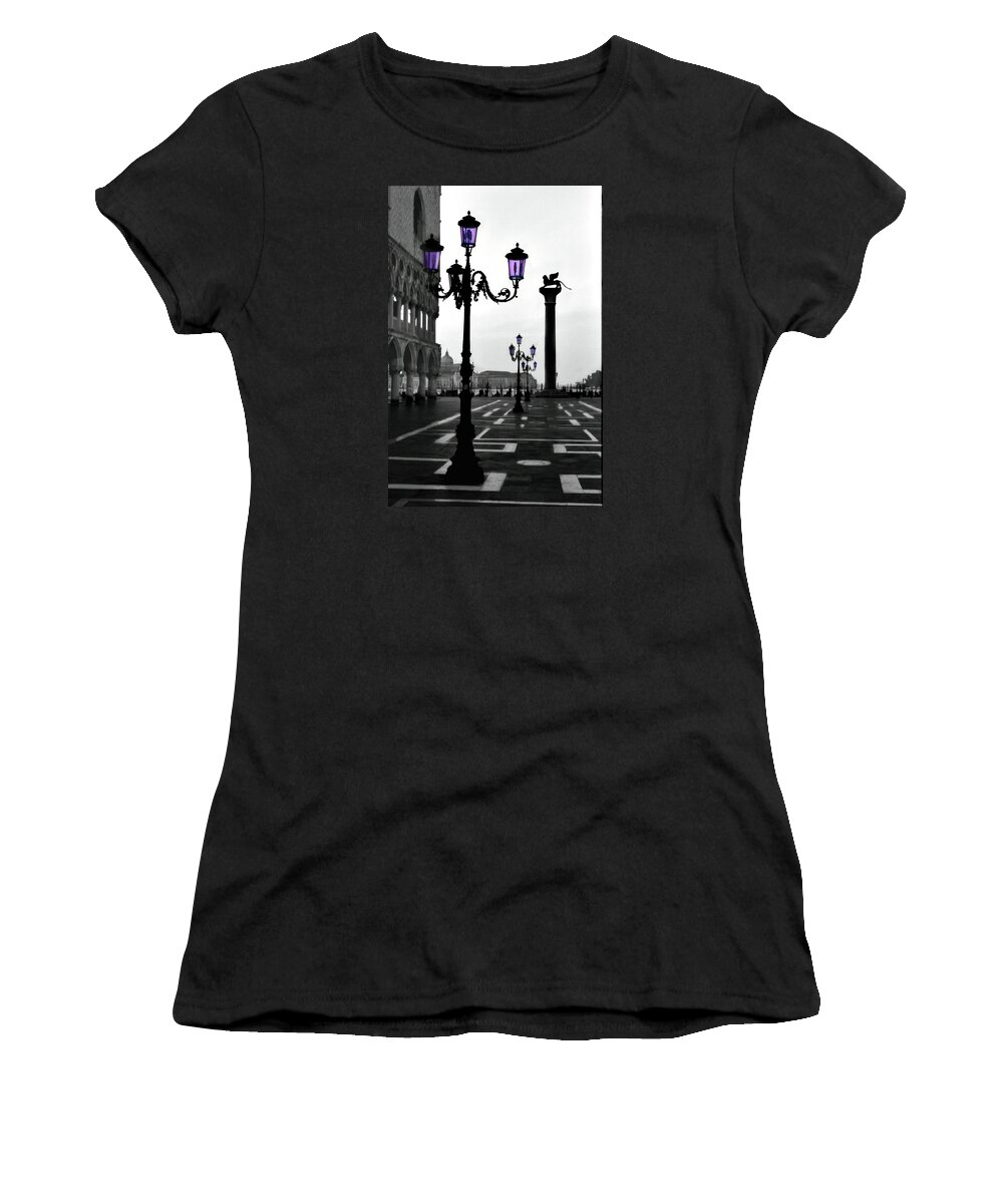 Venice Women's T-Shirt featuring the photograph Morning - St. Mark's Square by Alan Toepfer