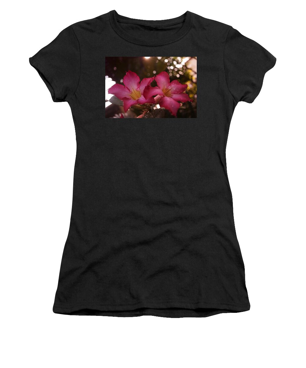 Winterpacht Women's T-Shirt featuring the photograph Morning Sunshine and Rain by Miguel Winterpacht