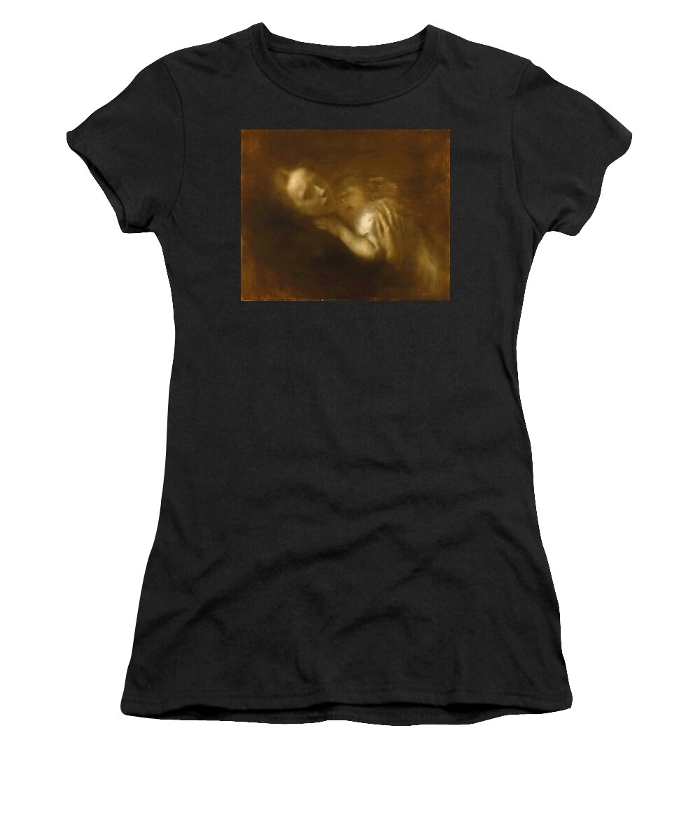 Eugene Carriere Women's T-Shirt featuring the painting Mother and Child Sleeping by Eugene Carriere