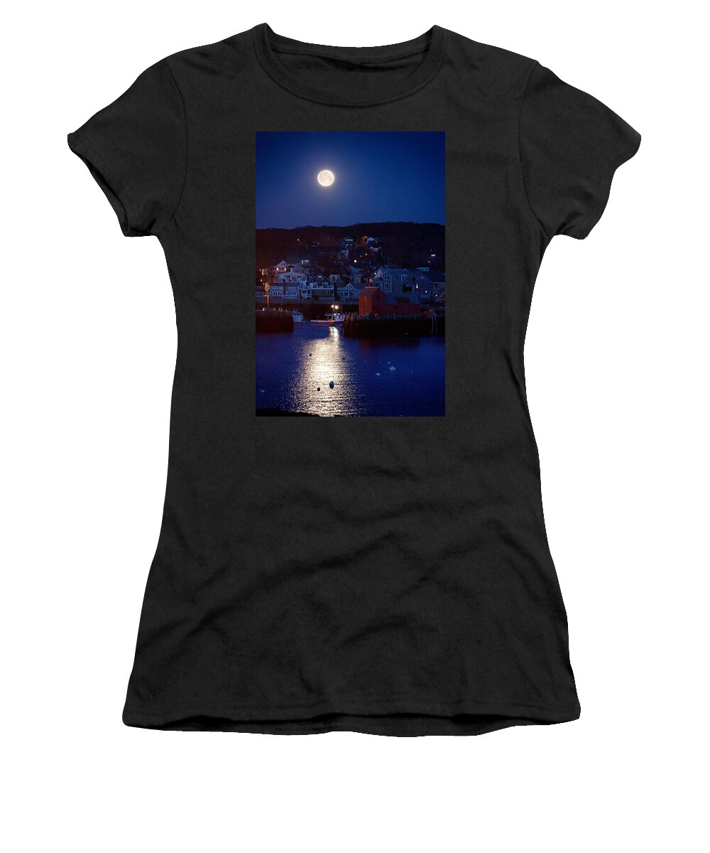 Motif #1 Women's T-Shirt featuring the photograph Motif number 1 moon by Jeff Folger