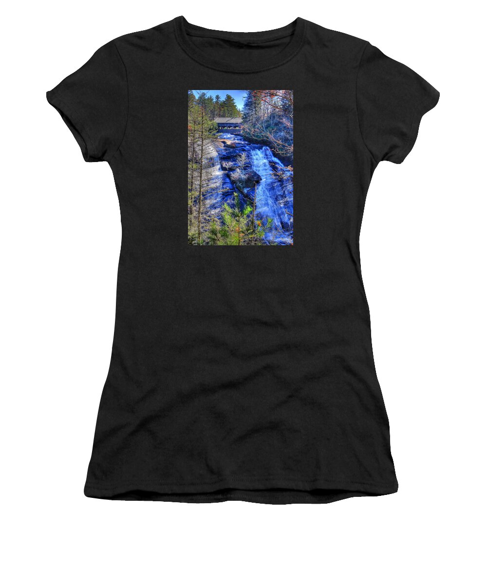 Mountain Women's T-Shirt featuring the photograph Mountain Waterfall by Albert Fadel