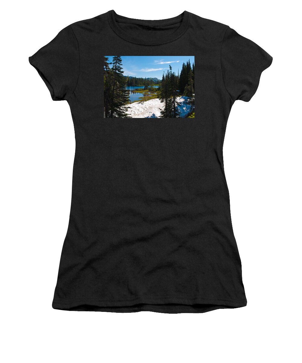 Reflection Lake Women's T-Shirt featuring the photograph Mt. Rainier Wilderness by Tikvah's Hope