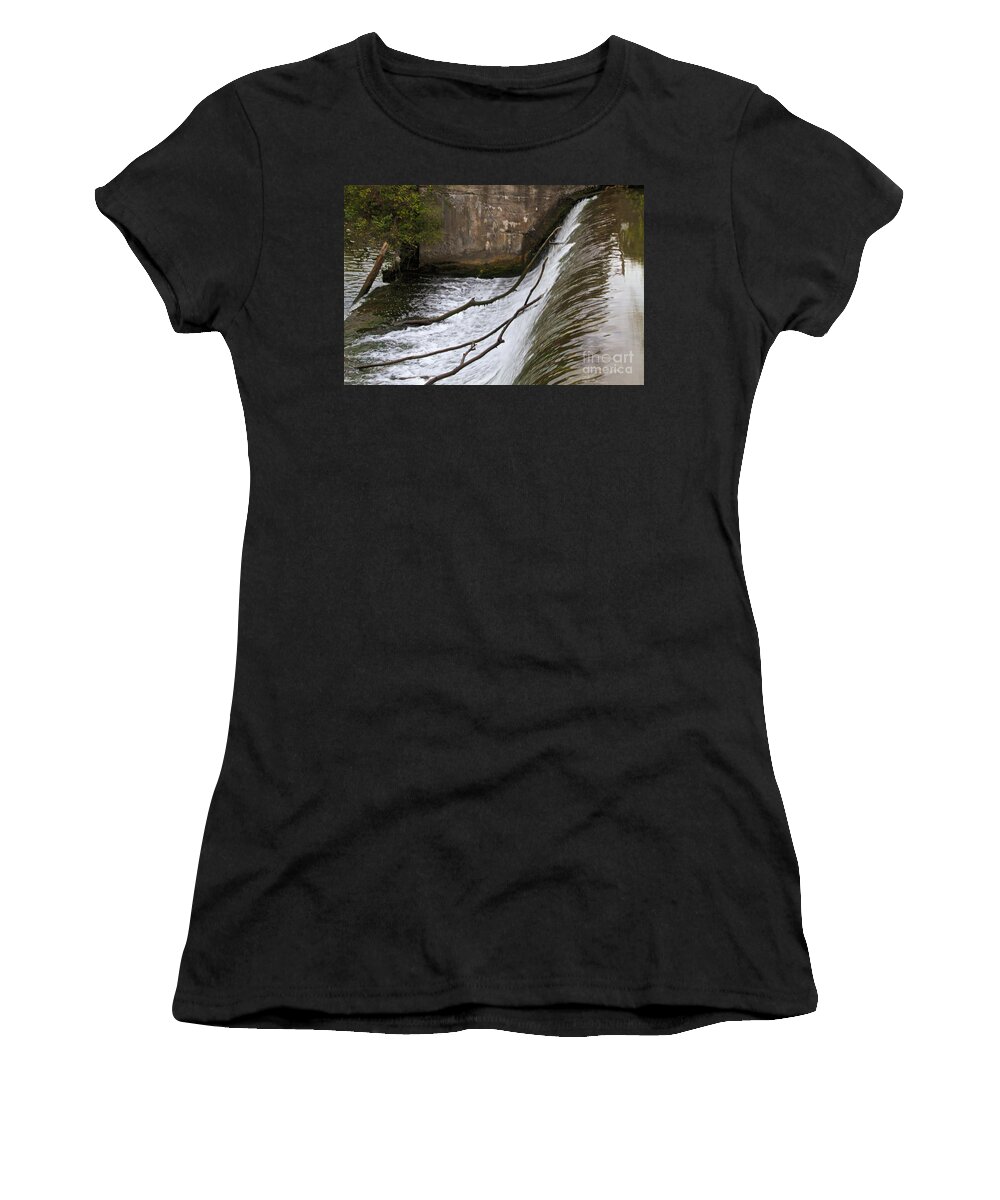 Mud Creek Women's T-Shirt featuring the photograph Mud Creek Spillway by William Norton