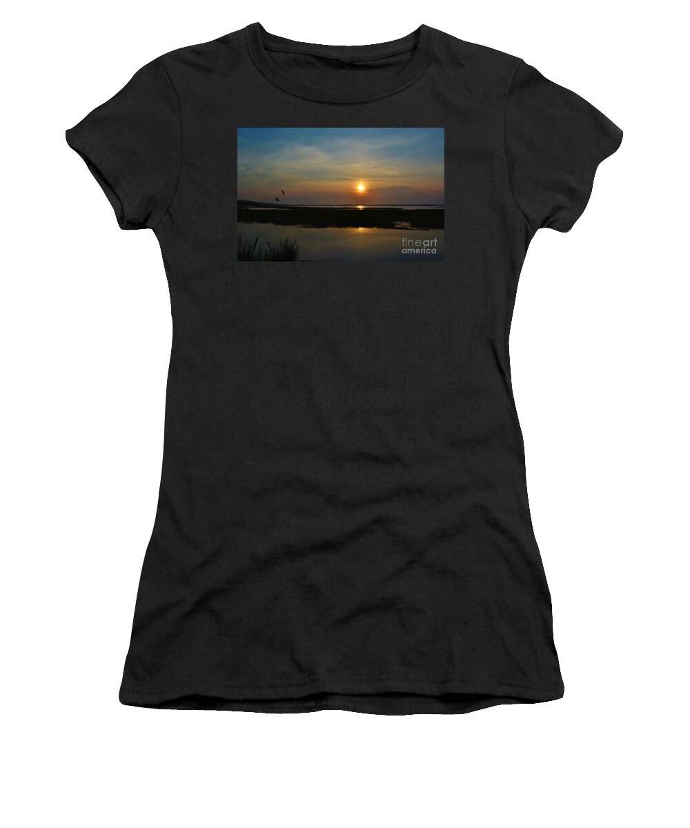 Sunrise Women's T-Shirt featuring the photograph Murrells Inlet Sunrise by Kathy Baccari