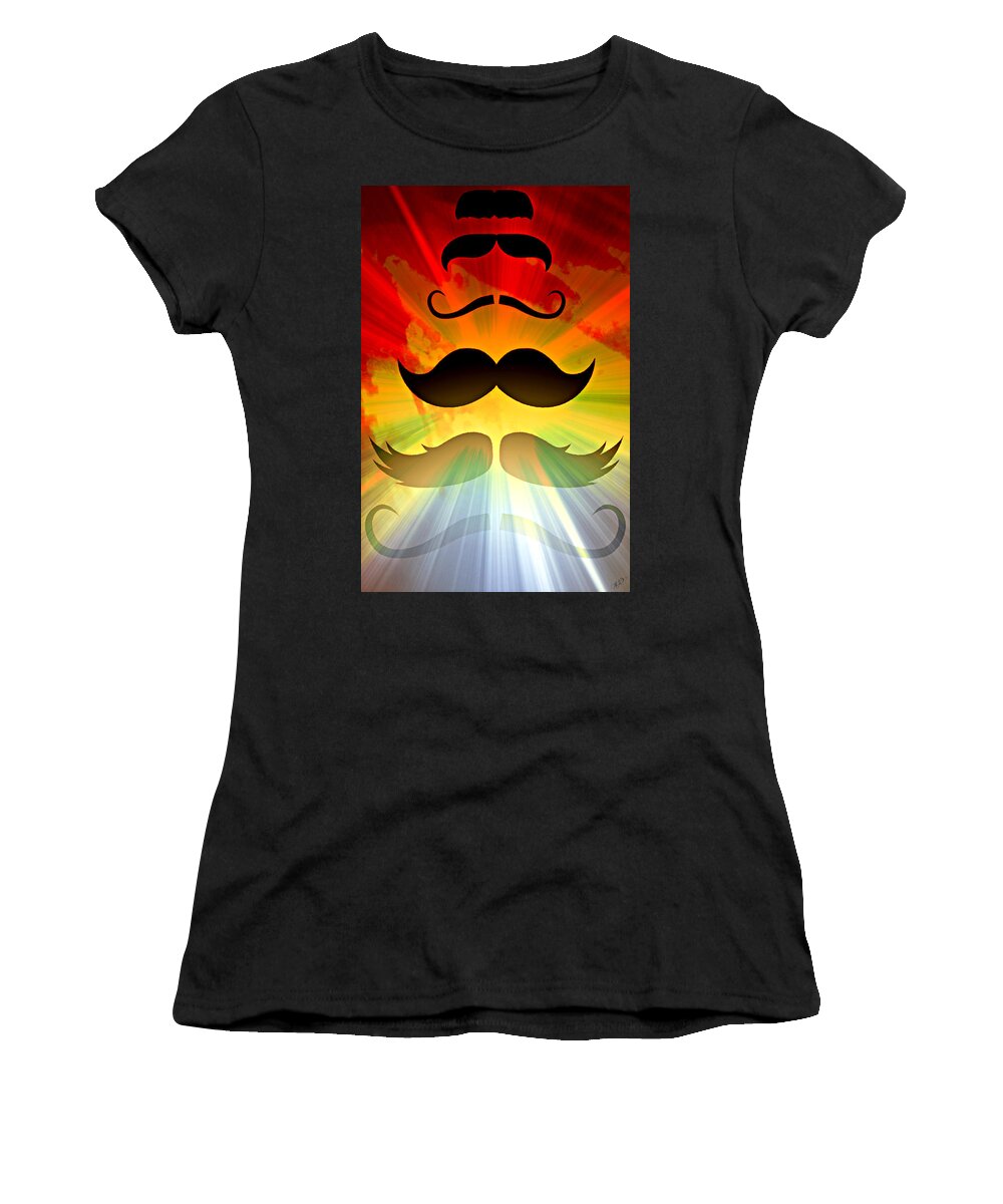 Mustache Women's T-Shirt featuring the digital art Mustache Stash by Ally White