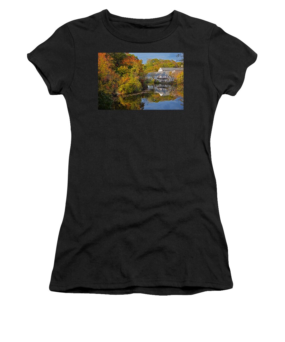 Newton Women's T-Shirt featuring the photograph New England Autumn Day by Toby McGuire