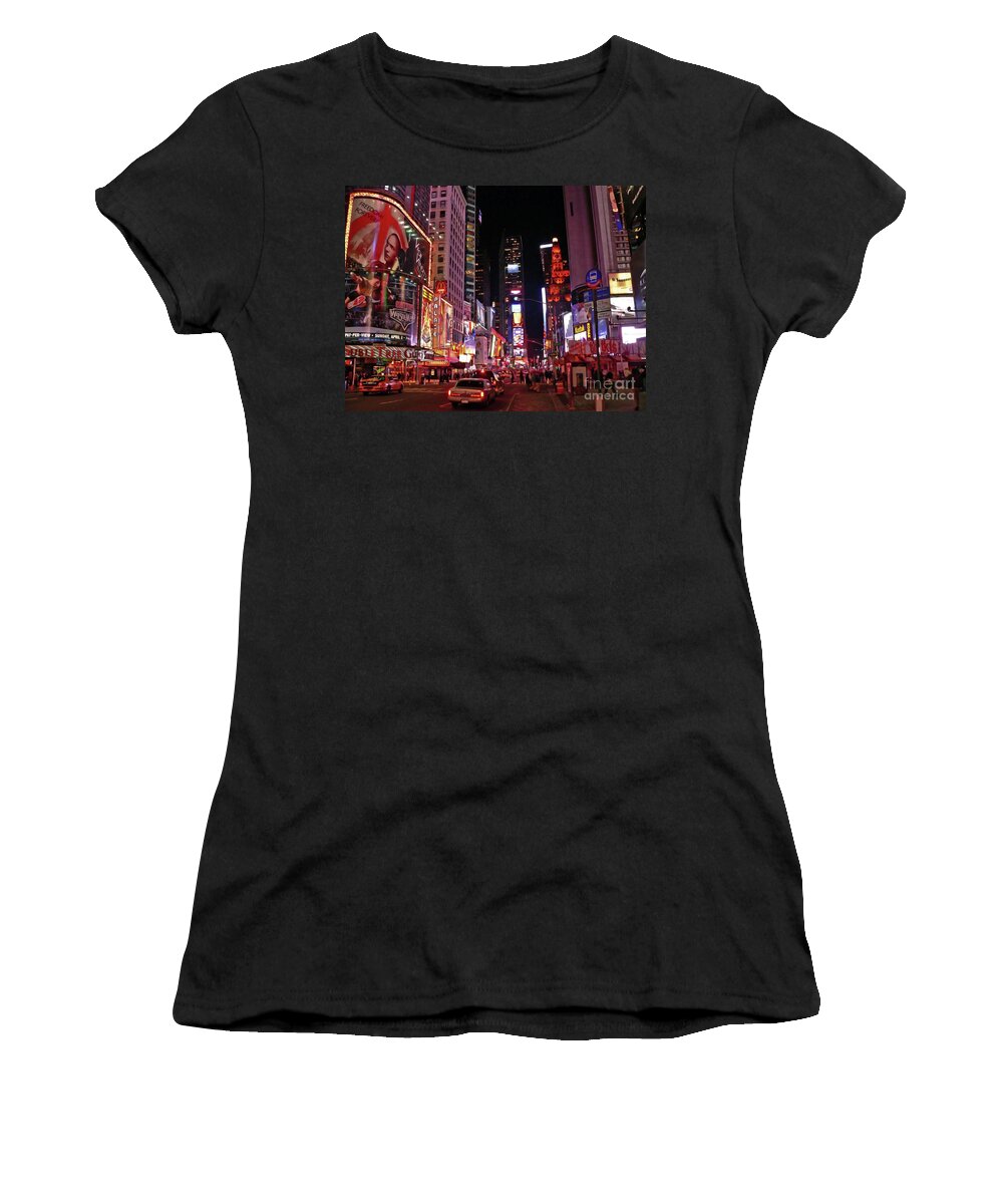New York Women's T-Shirt featuring the photograph New York New York by Angela Wright
