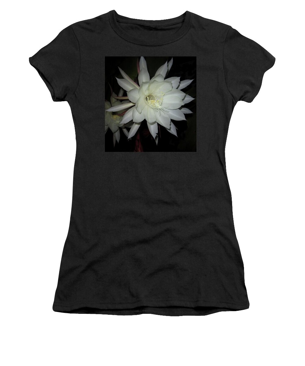  Women's T-Shirt featuring the photograph Night-Blooming Cereus by Steve Fields